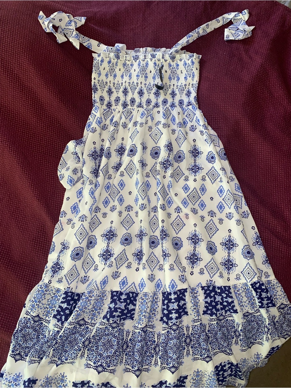 Zara Strappy Printed Dress with Bow (Style 8065/156)